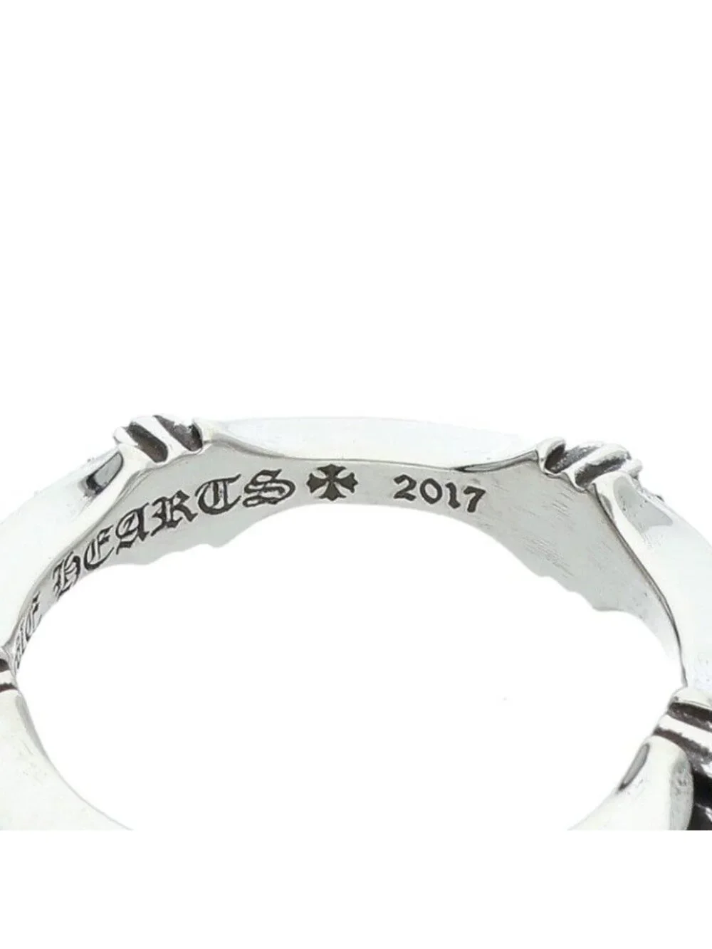 Chrome Hearts Plus and Bone Ring Silver